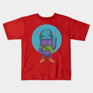 Peace cute monster Kids T-Shirt